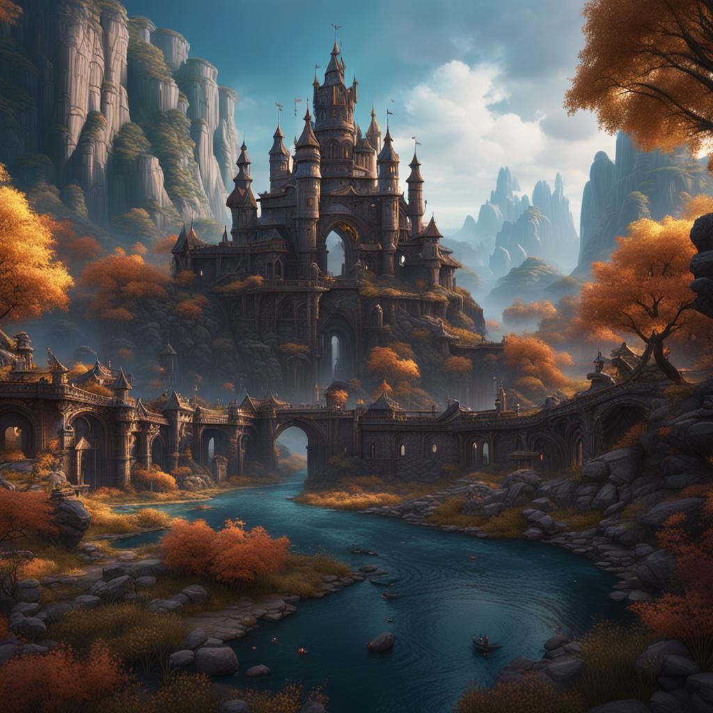 Fantastical Matte Painting in Deep Color