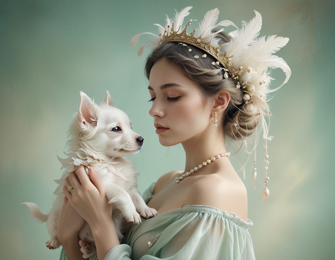 Surreal Shamaness Portrait in Ethereal Digital Art