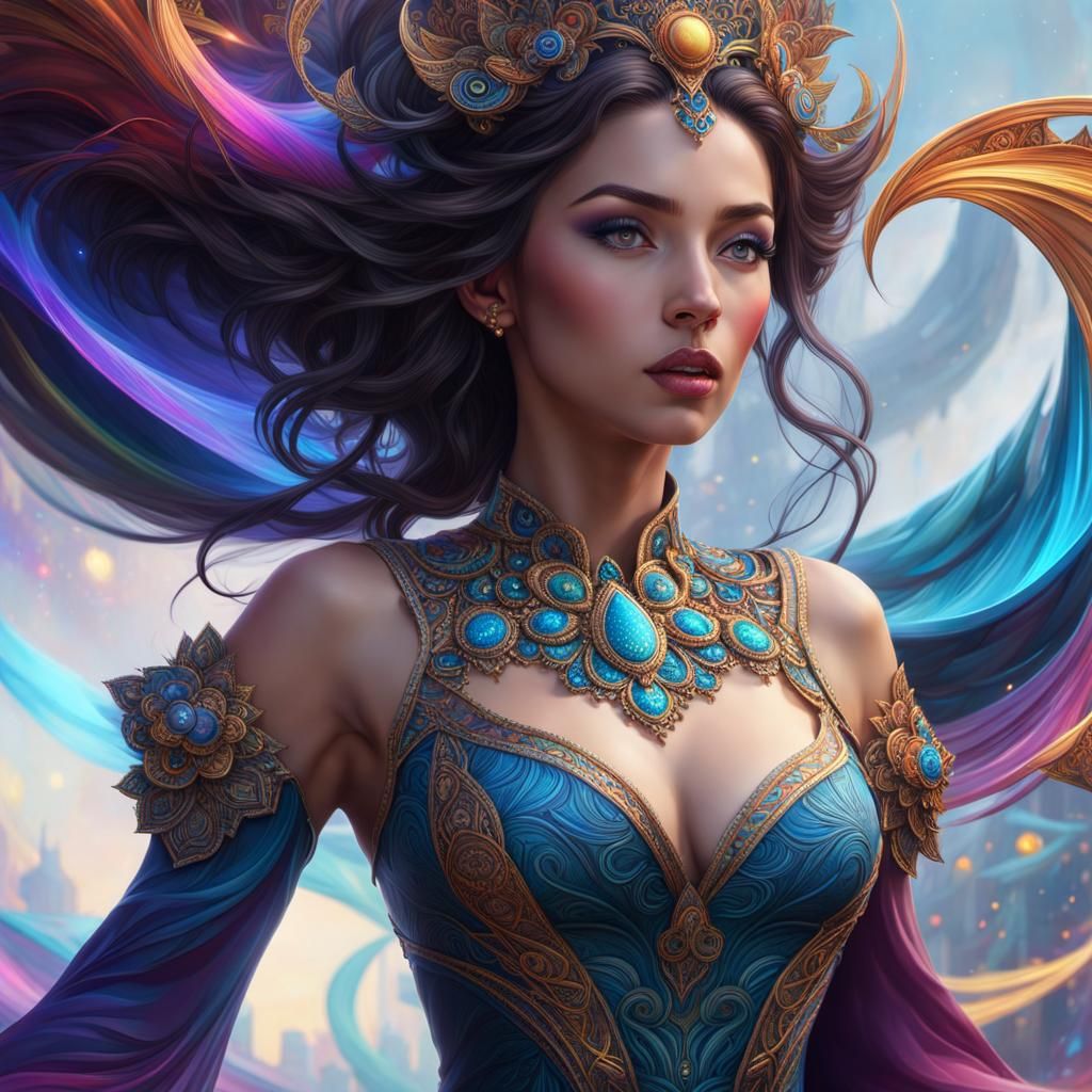 Anime Style Image with Deep Color and Intricate Details