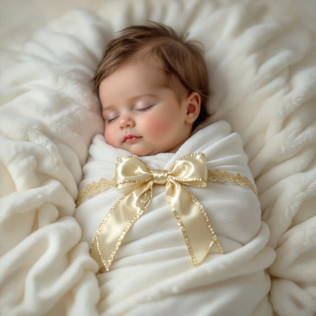 Serene Sleeping Baby in Realistic Style