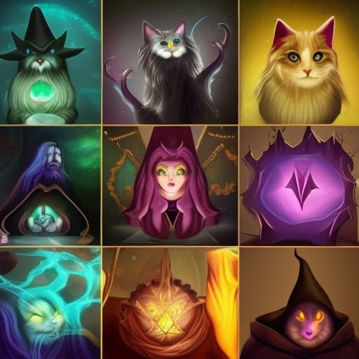 Mystical Wizards and Warlocks with Dark Magic