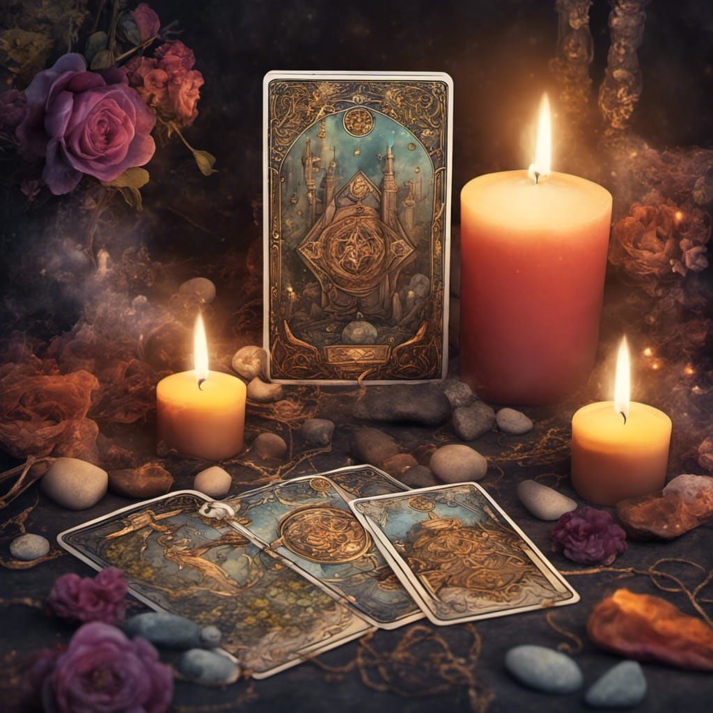 Ethereal Tarot Card Deck in Detailed Digital Art