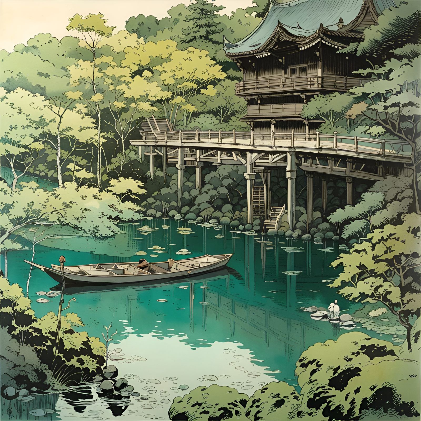 Tranquil Lakes Reflections in Distinctive Style