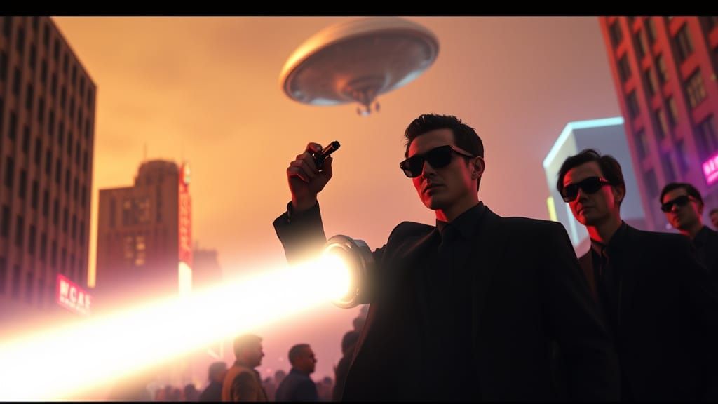 Men in Black Agents Erasing Memory