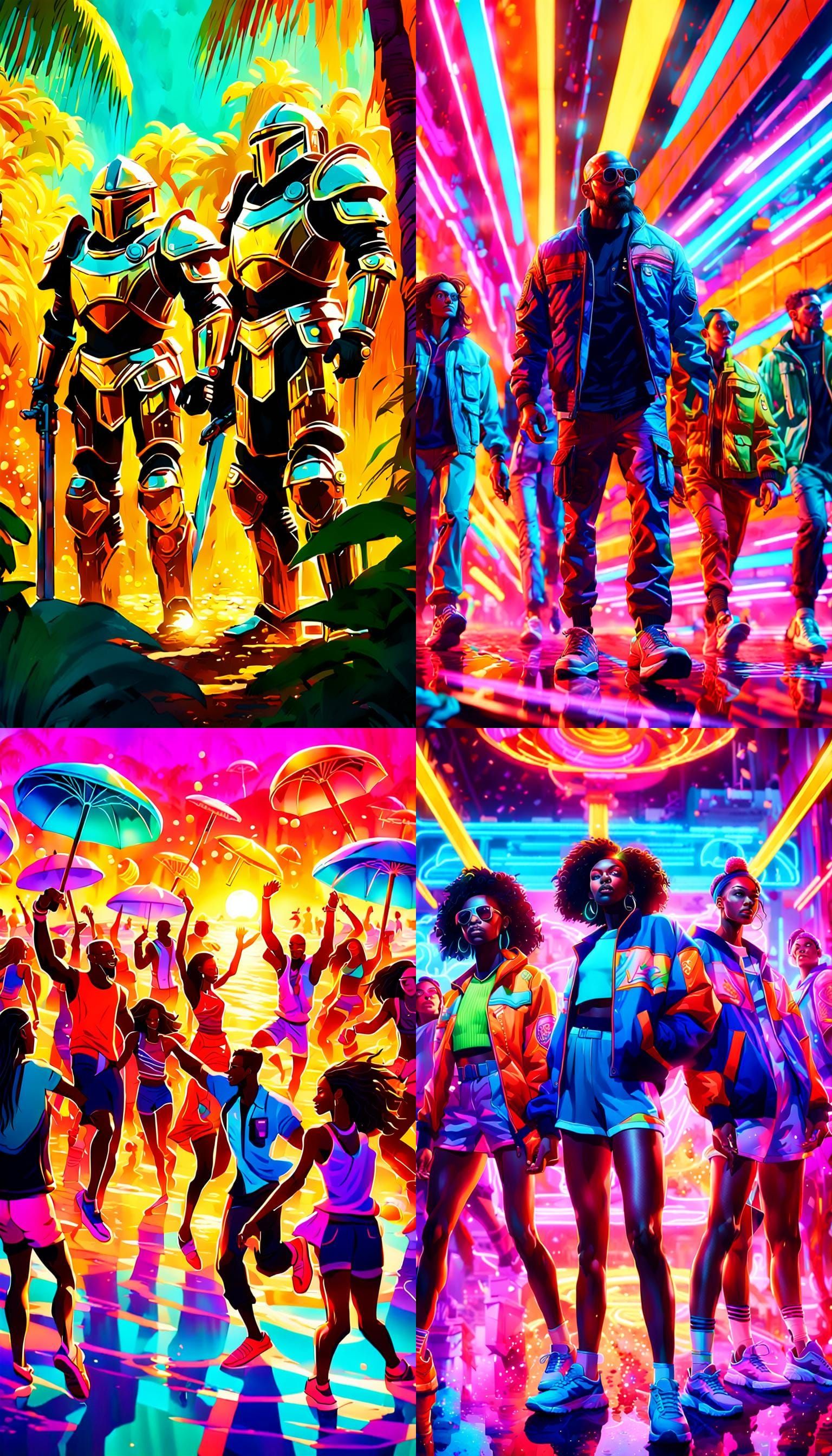 Hyperdetailed Portrait of the Springbreak Team