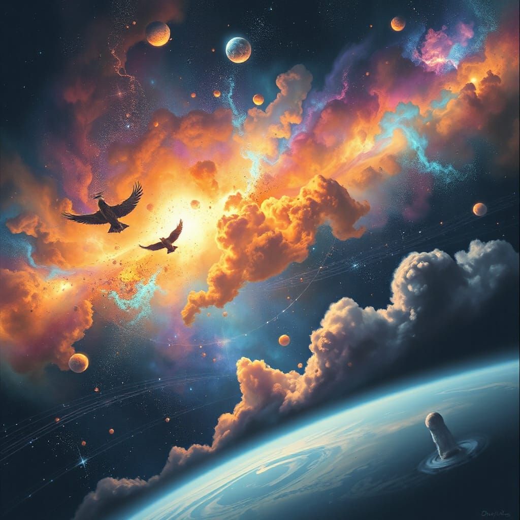 Ethereal Nebula in Deep Space