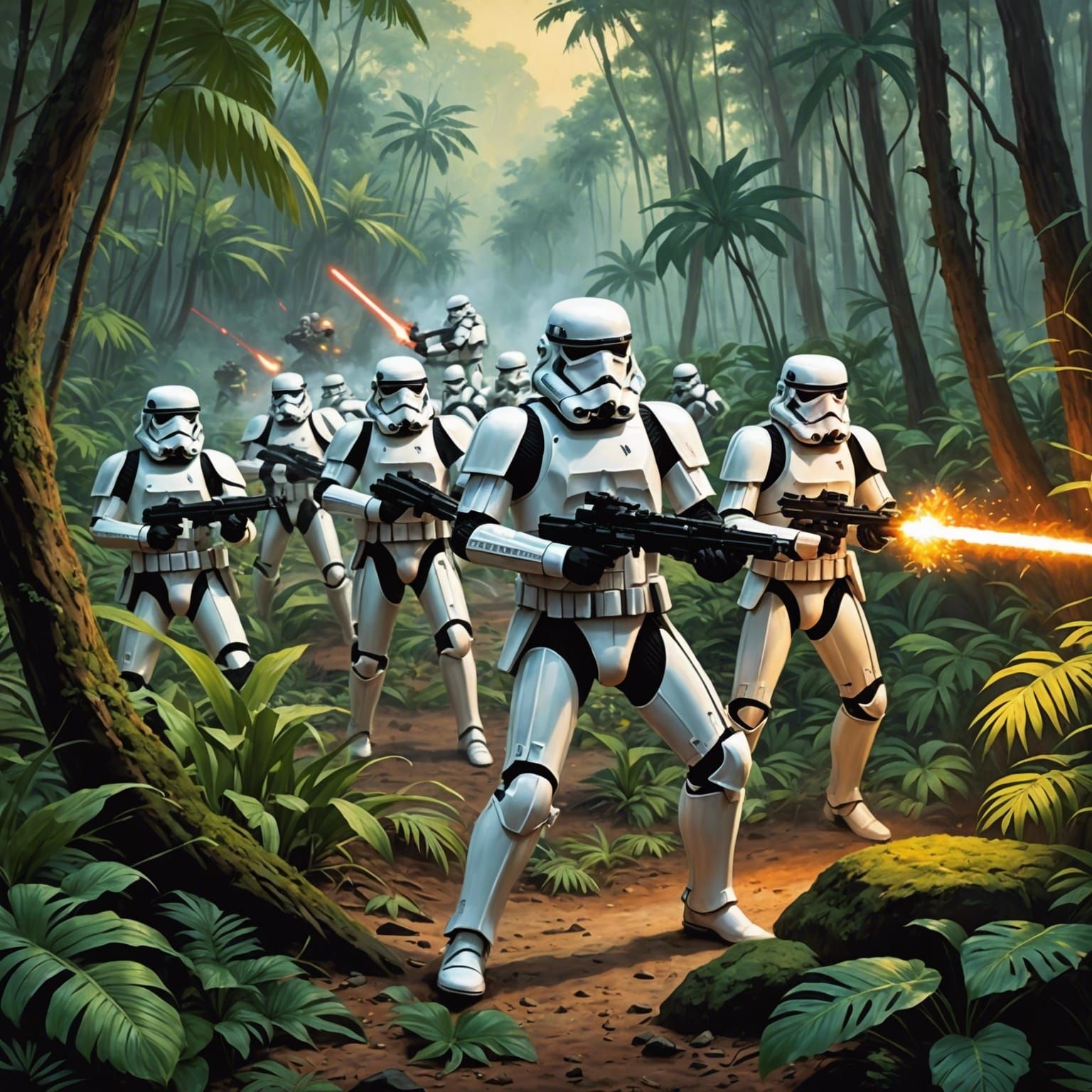 Star Wars Jungle Battle: Stormtroopers vs Tau Empire