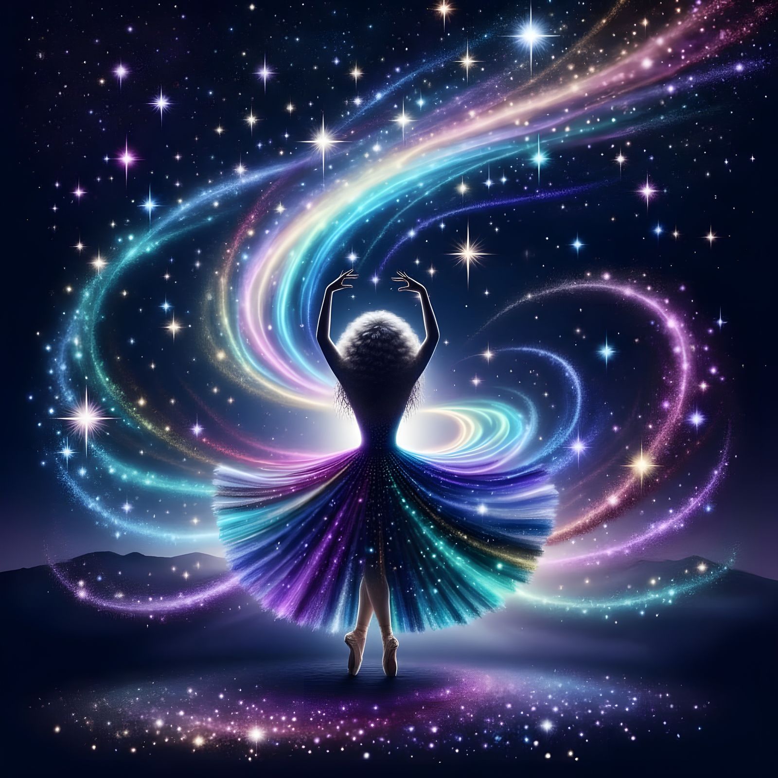 Elegant Ballerina in Twilight Pirouette