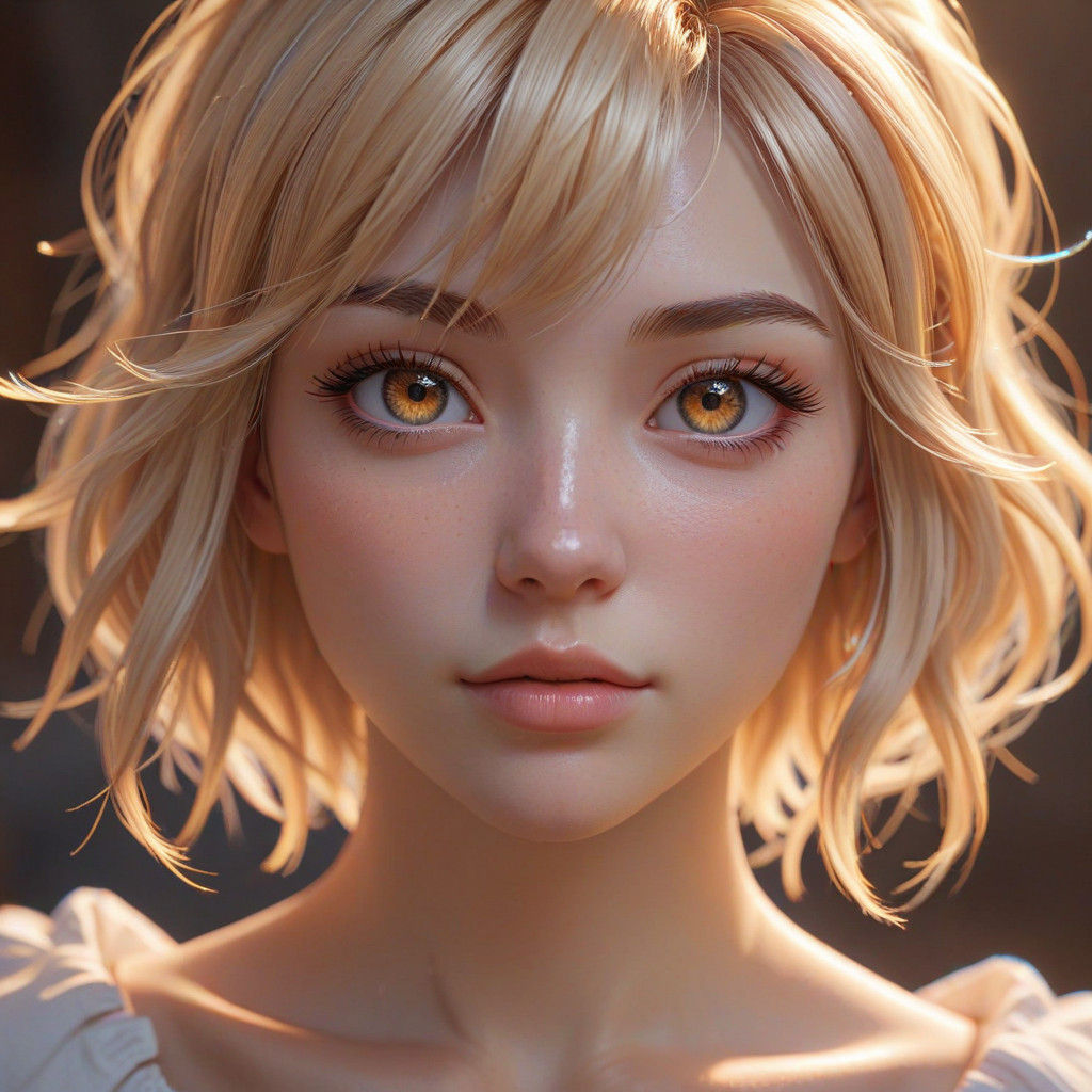 Ethereal Anime Girl in Pastel Glow