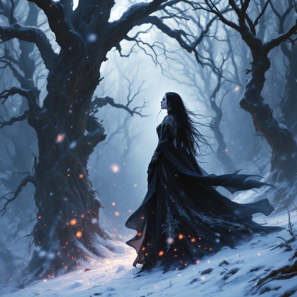 Goth Metal Songstress Performs Under Snowy Karelian Skies