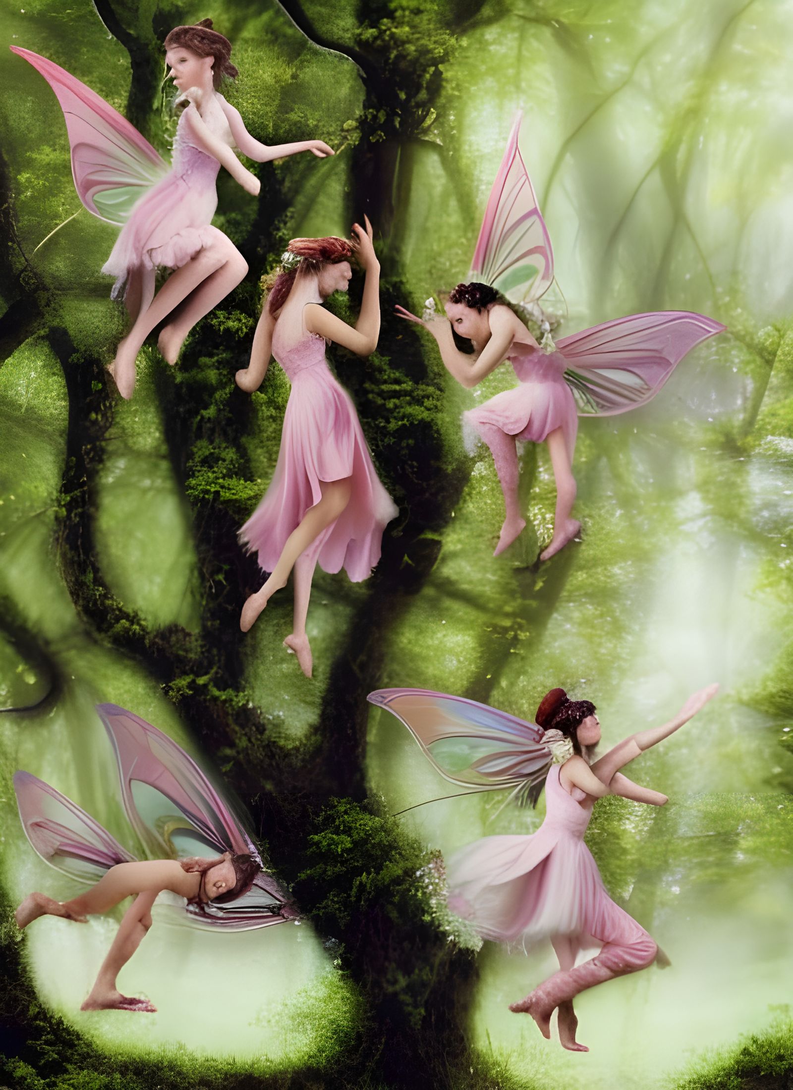 Fairies Dance in a High Fantasy Forest