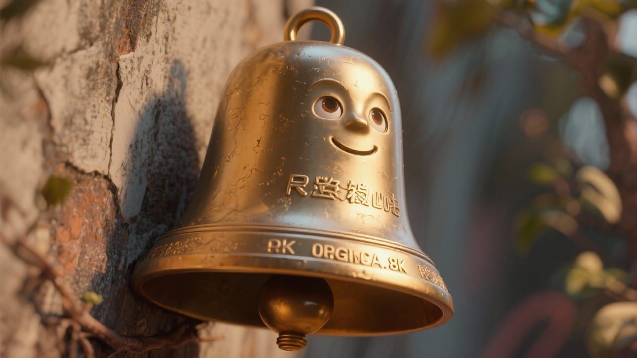 Resilient Bell Symbolizing Hope and Persistence in 3D