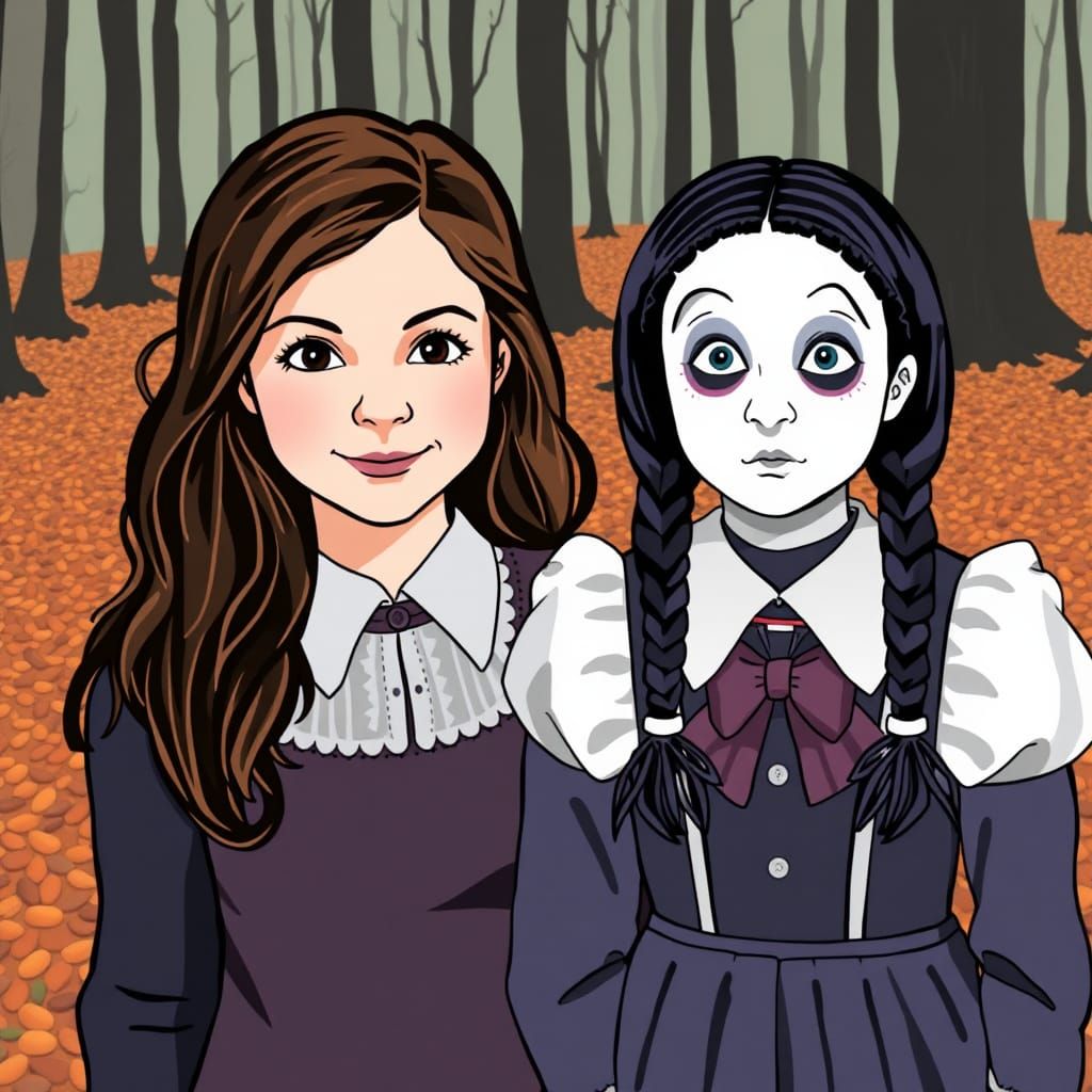 Teens Rory Gilmore (Alexis Bledel) and Wednesday Addams (Jen...
