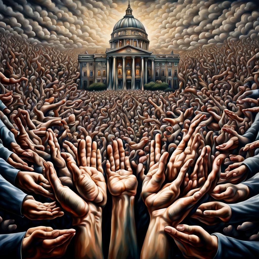 Surrealist Painting of Solidarity and Equality