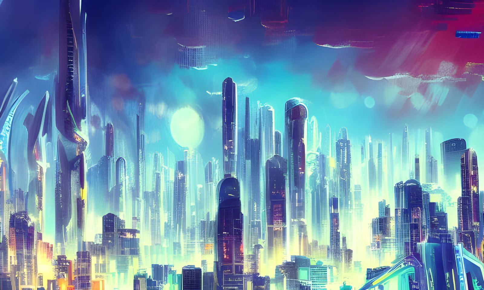 futuristic city skyline
