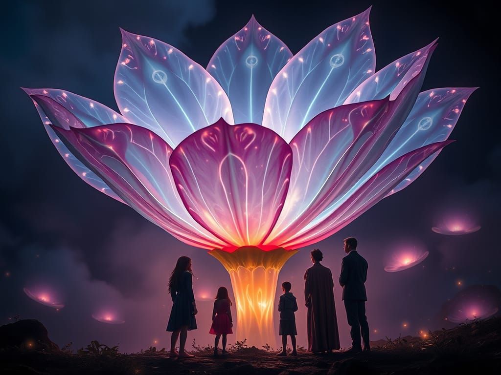 Etheria's Giant Flower: A Hyper-Realistic Digital Rendering