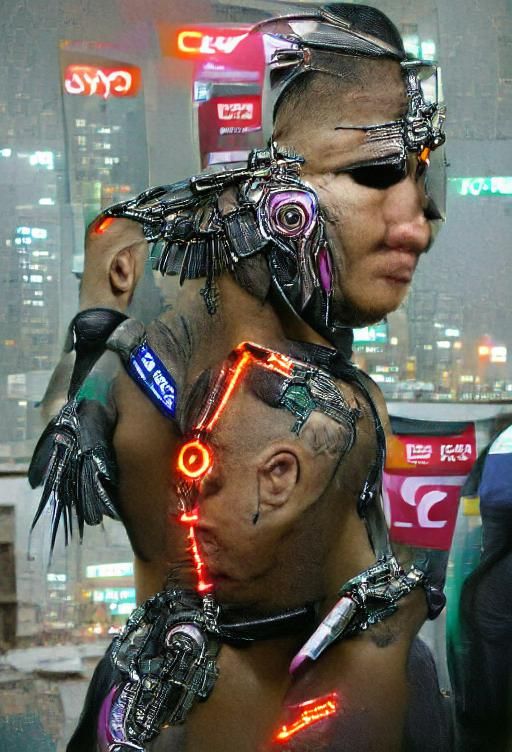 Cyberpunk Cyborg Illustration