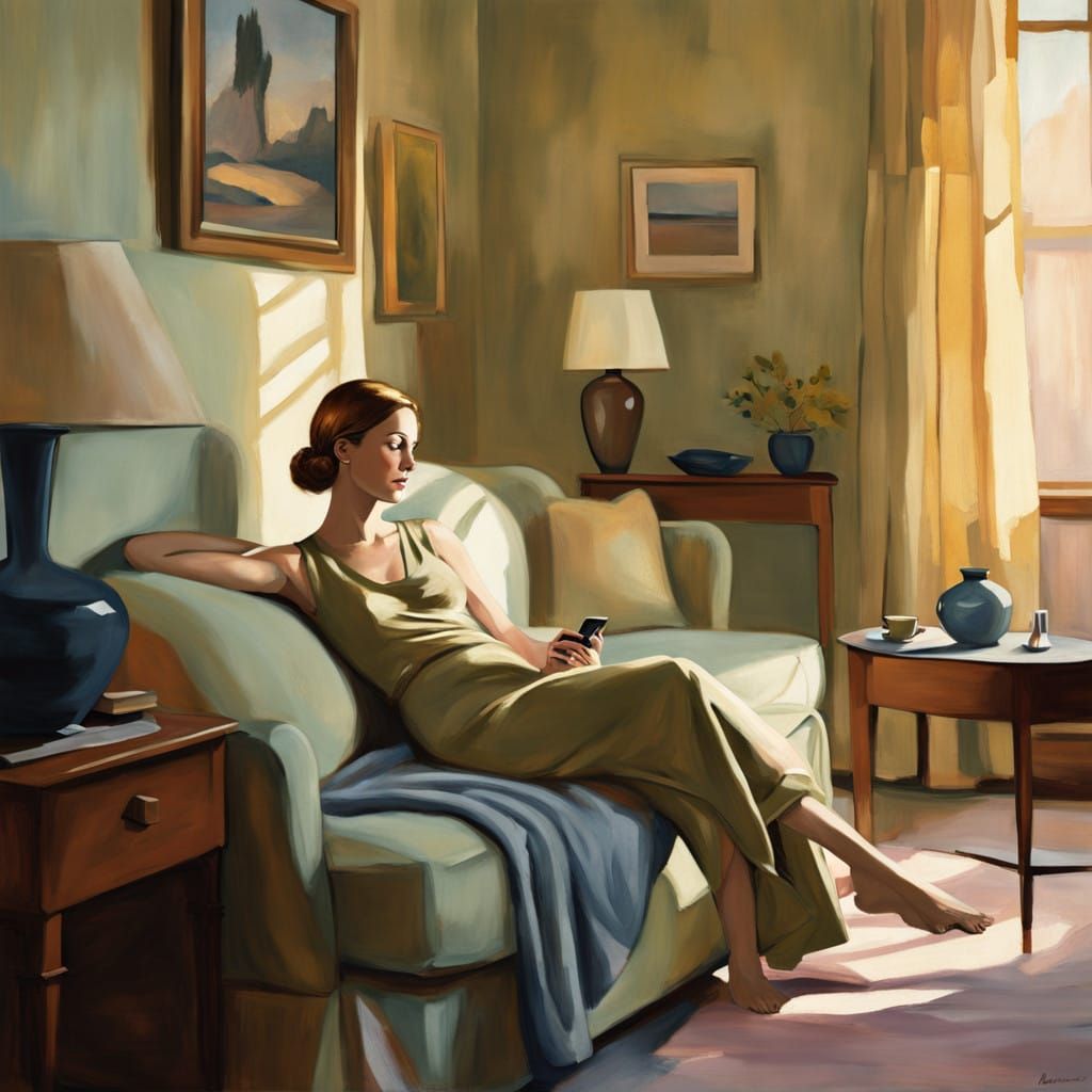 Serene Woman in Morning Light