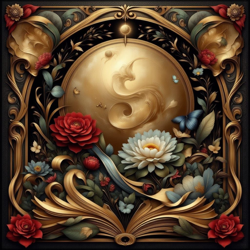 Abstract Romantic Library in Beauty and Book Life Style