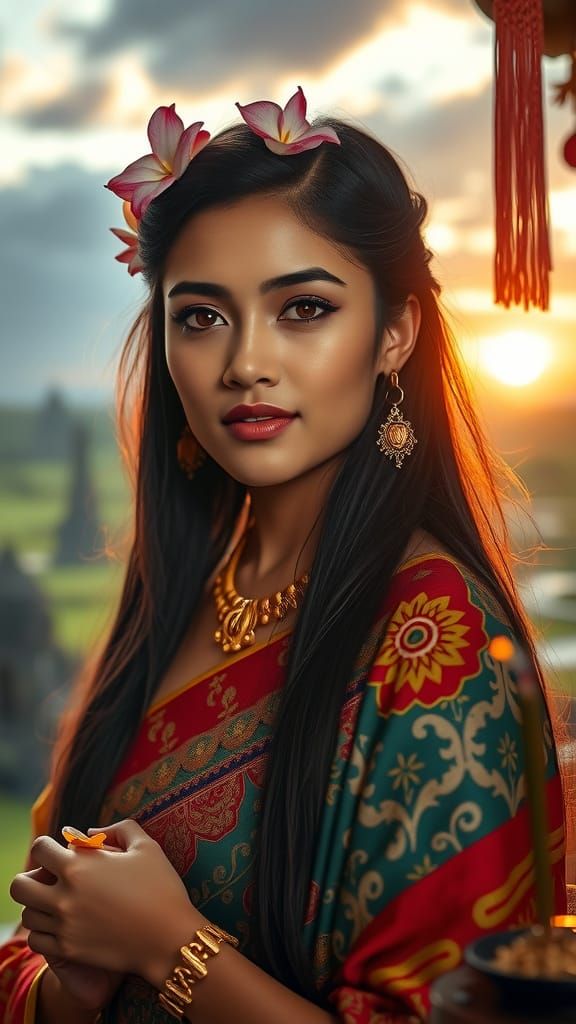 Timeless Balinese Goddess Radiates Cultural Richness