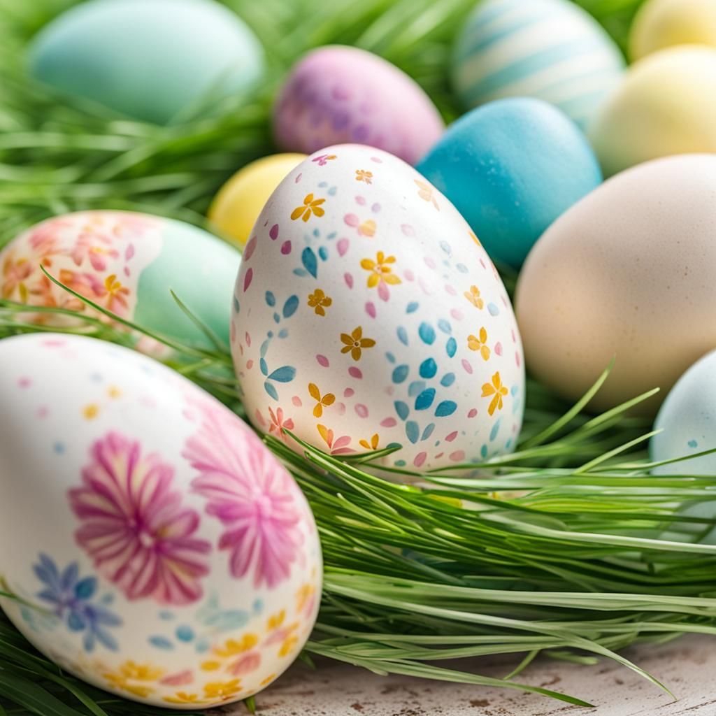 Festive Easter Sunday Scene, AI Art