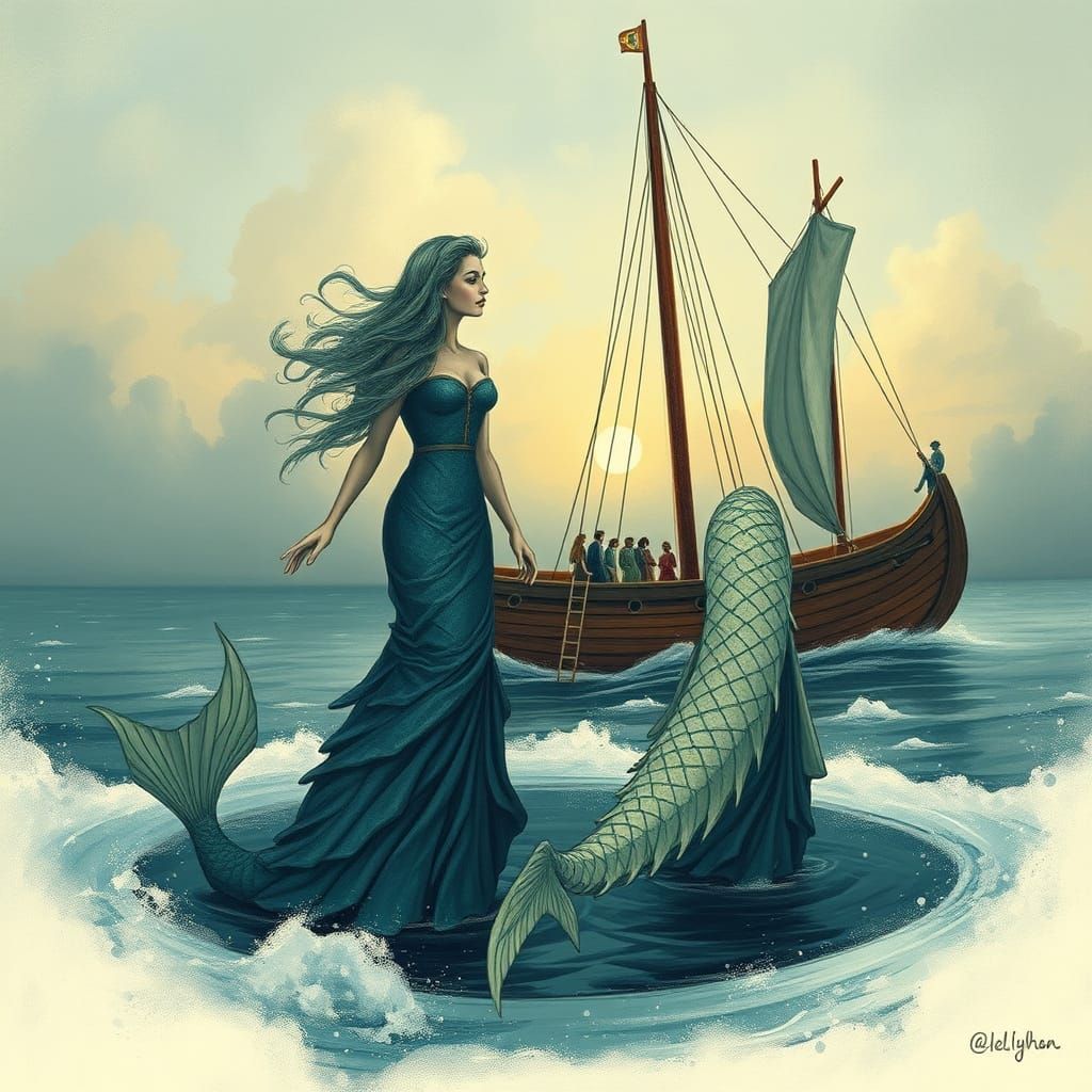 Harmonious Sirens Lure Sailors with Song