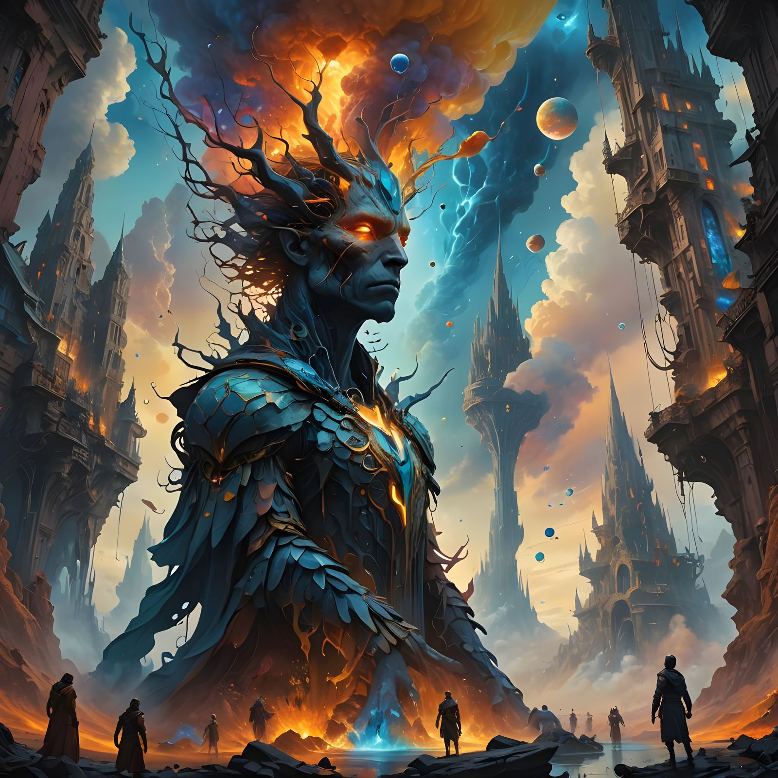 Vivid Iridescent Dreamscapes in Triadic Harmony