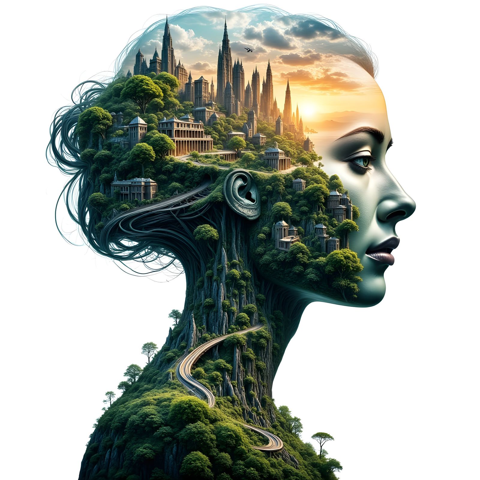 Surreal Tree of Life in Abstract Reality