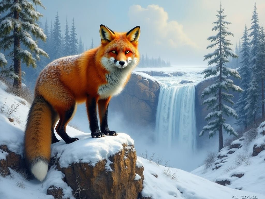 Fox in winter