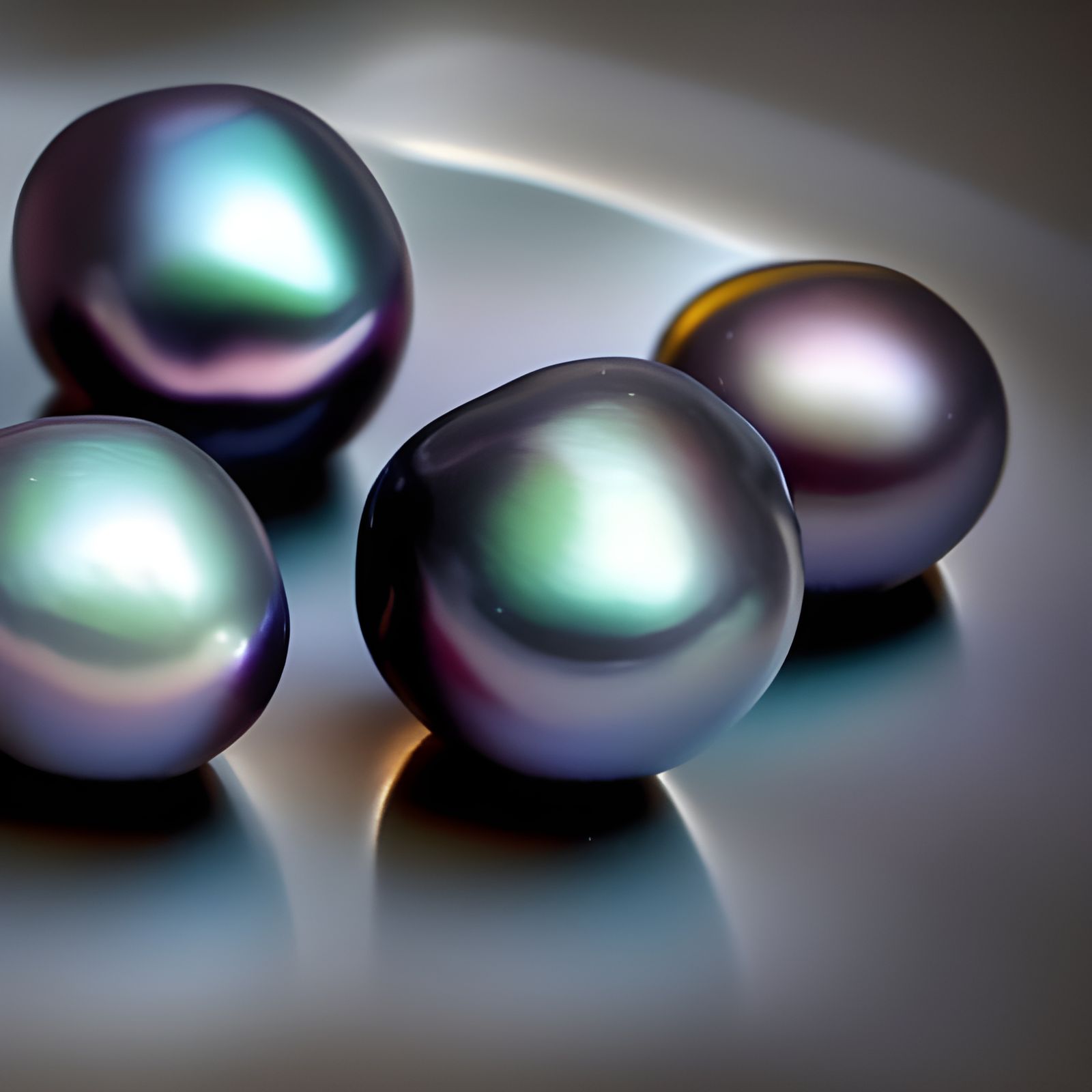Opalescent Black Pearls with Celestial Particle System