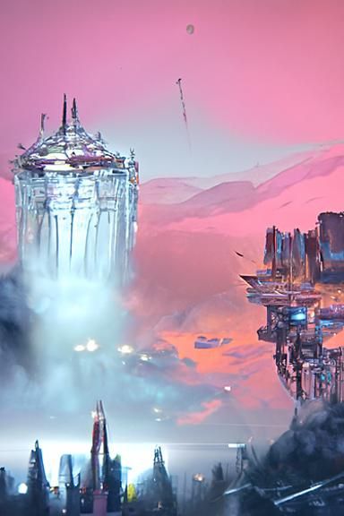 Detailed Beehive Concept Art in Matte Painting Style