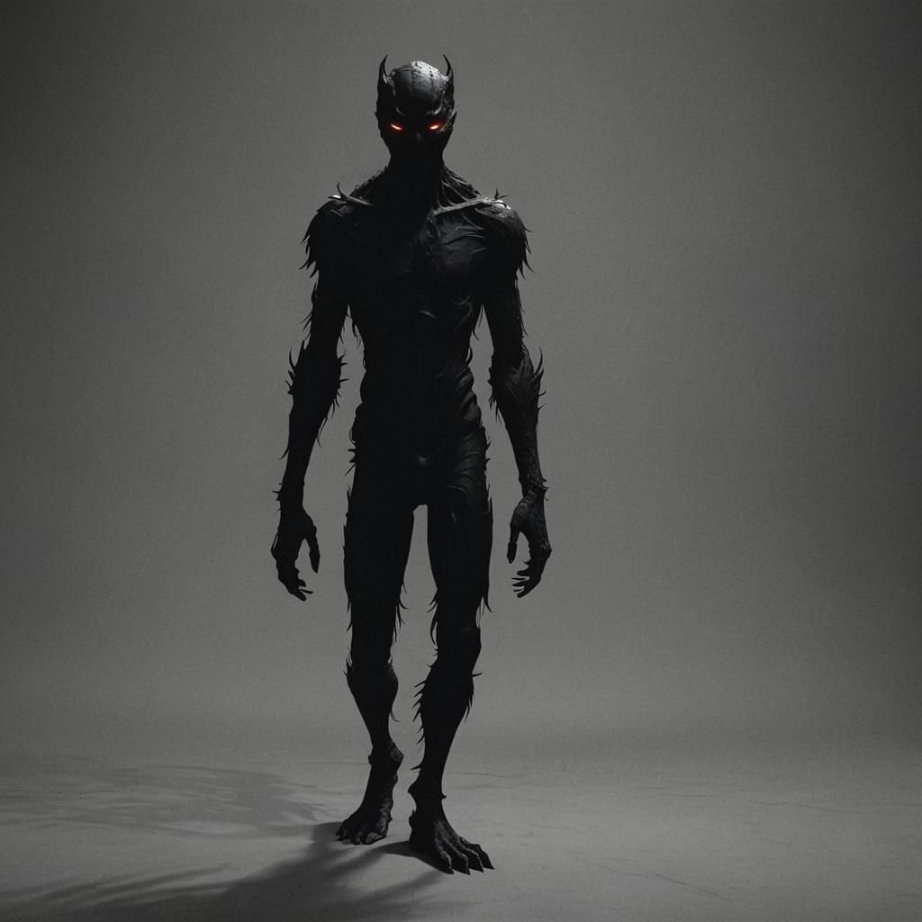 Humanoid Shadow Creature Silhouette