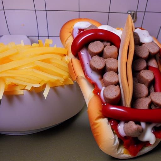 Toilet paper Hot dog pizza
