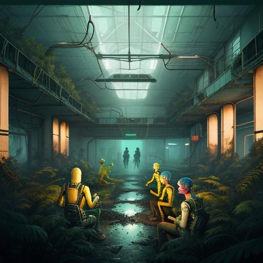 A nostalgic yet unsettling tableau in the vein of Simon Stål...