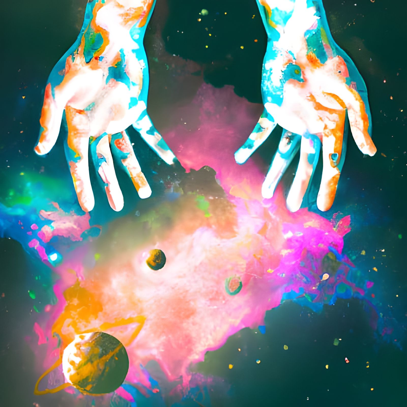 Cosmic Hands of Creation: Visionary Art