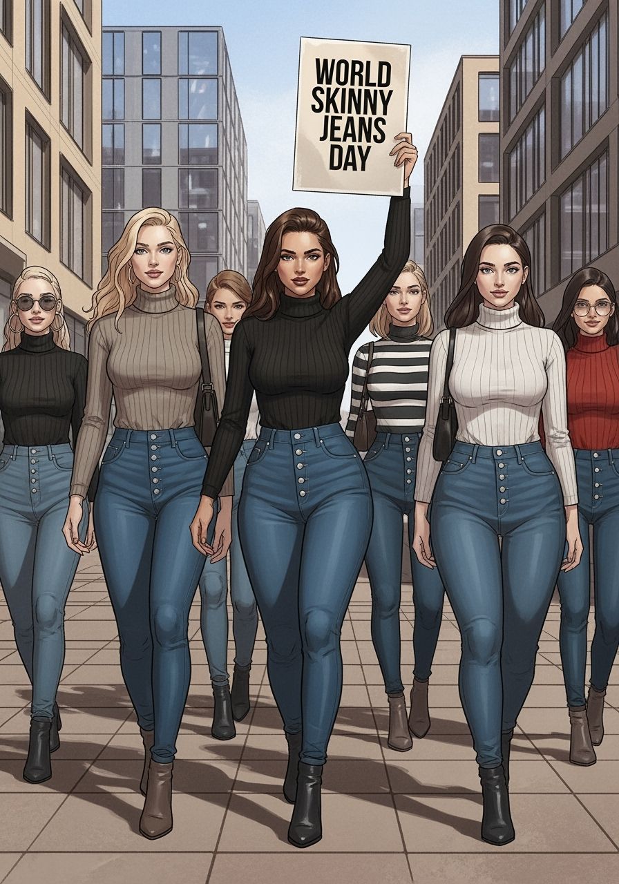 Curvy Women Celebrate Skinny Jeans Day in German City