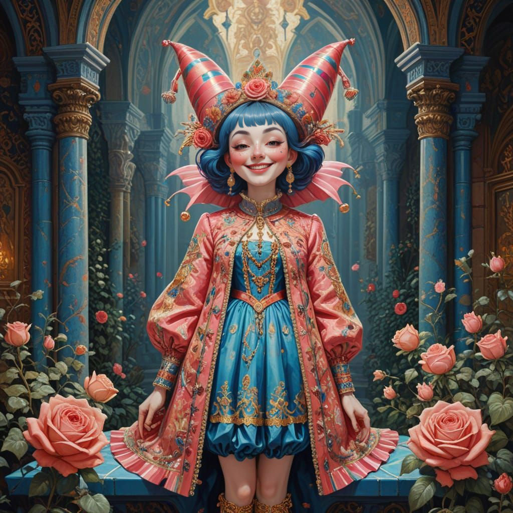 Laughter and Luxury: Maximalist Castle Scene