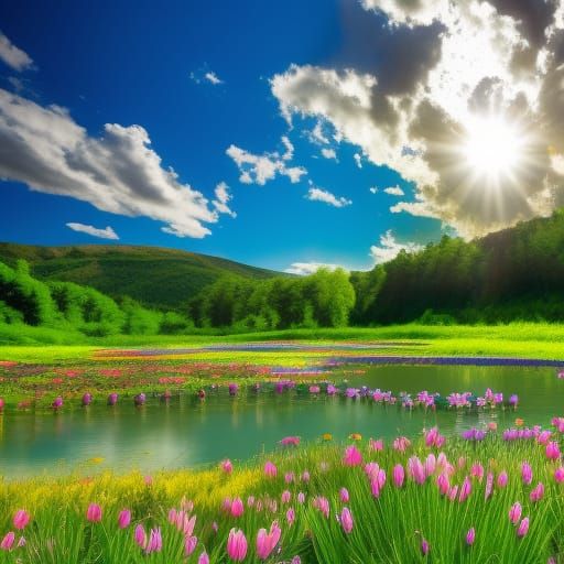 High Gothic Valley Meadow with Turquoise River