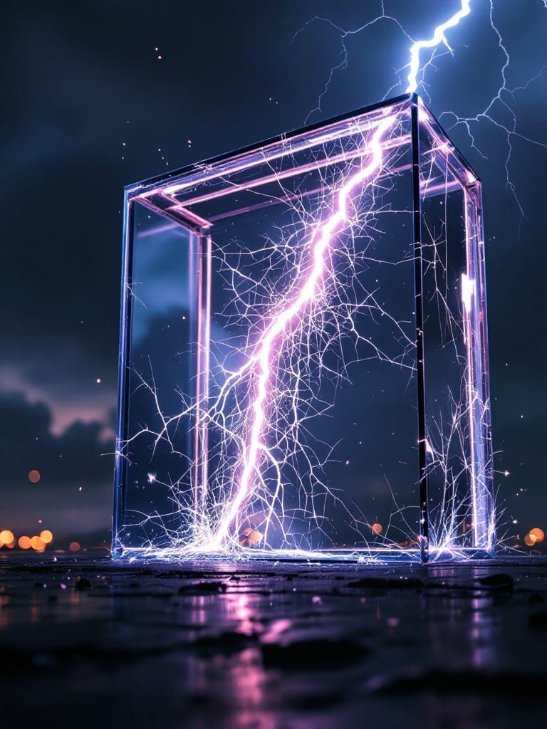 Lightning Strikes Glass in Electric Display