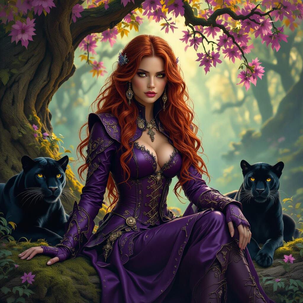 Oil, wet airbrush, fantasy portrait, a woman with mesmerizin...