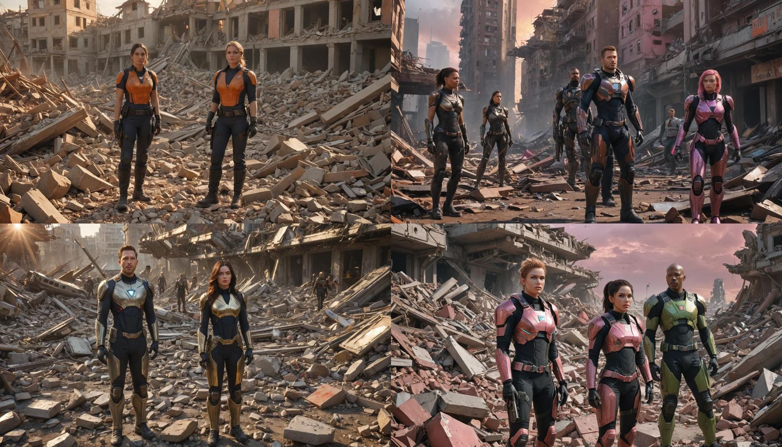 Hyper-Realistic Post-Battle Unity on Earth