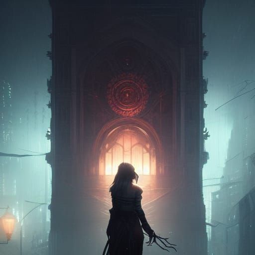 Insomniac Roams the Night: Dark Fantasy Concept Art