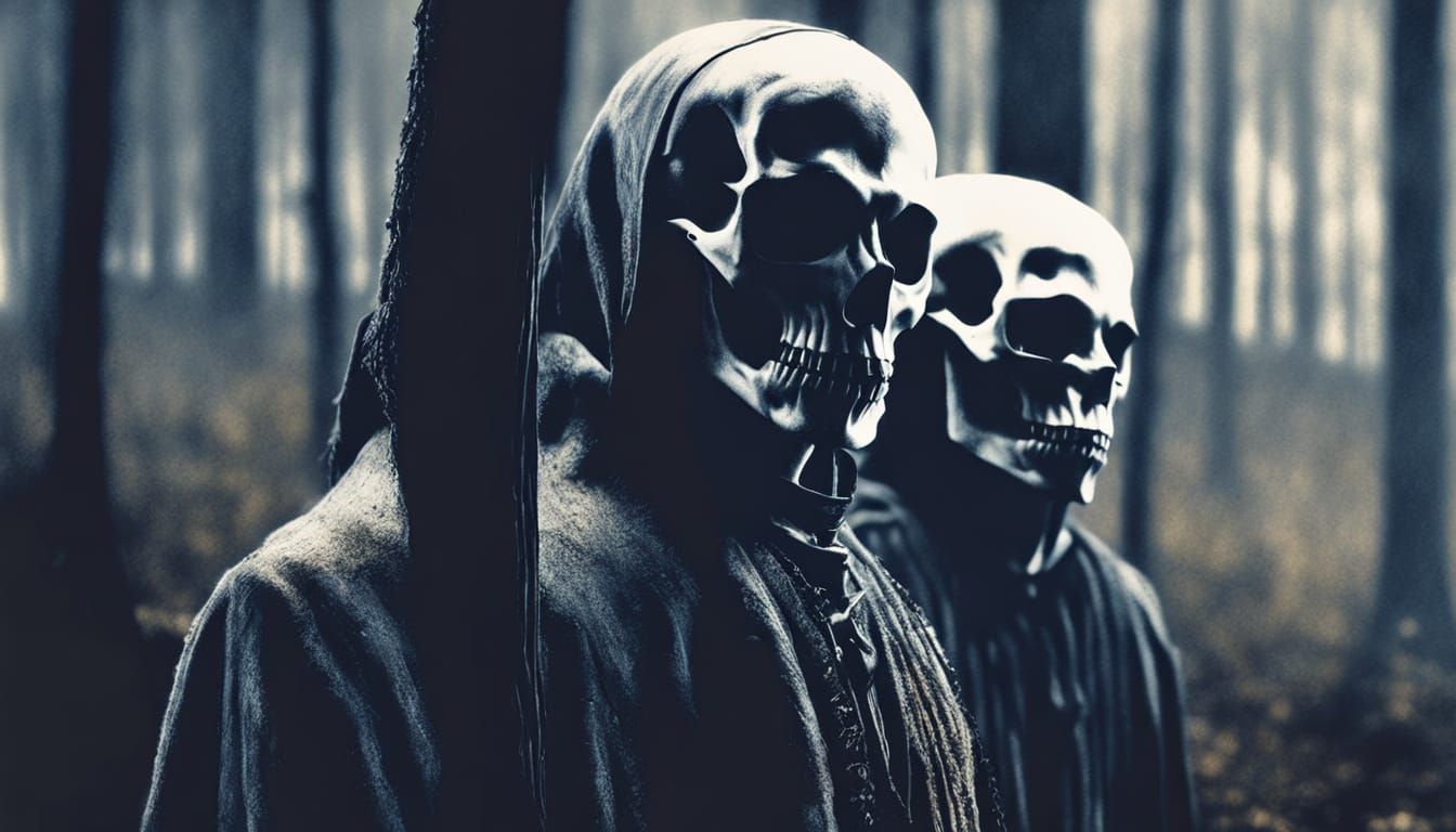 Ominous Forest People in Gustave Doré Style