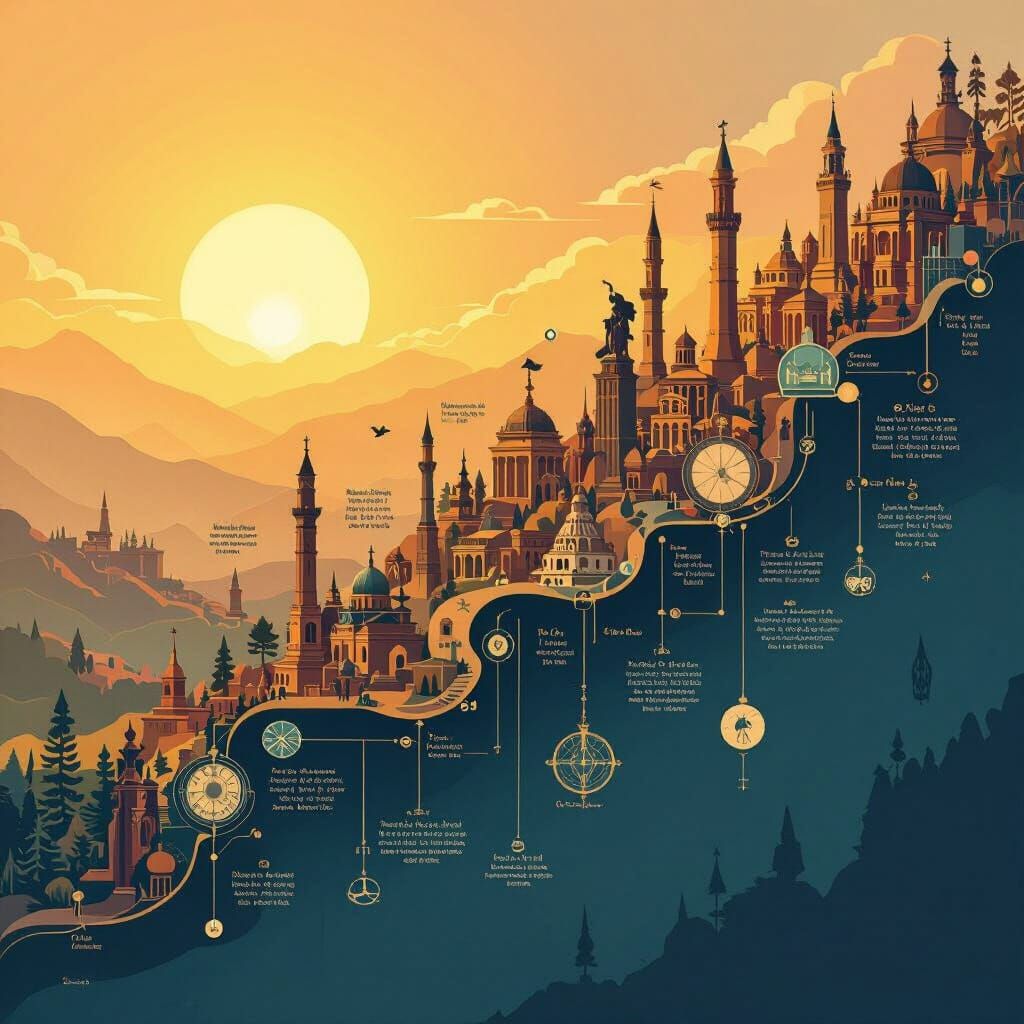 Intricate History Timeline: Ancient to Digital Eras