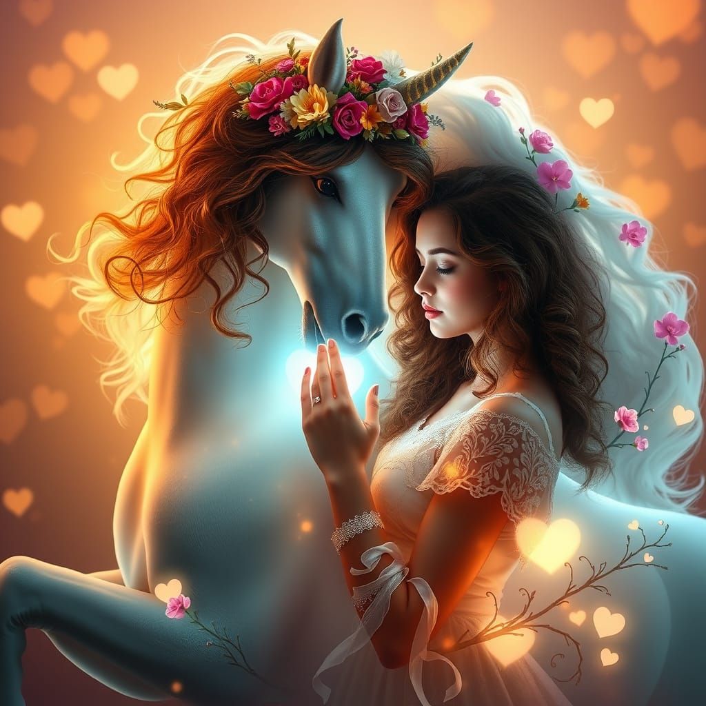 Timeless Unicorn Magic in Ethereal Light