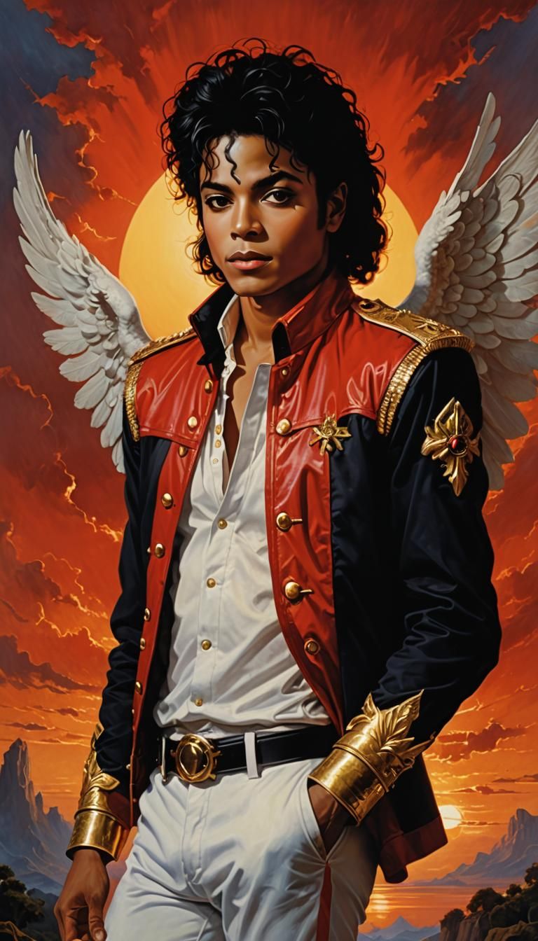 Michael Jackson Portrait in Retro Poster Art