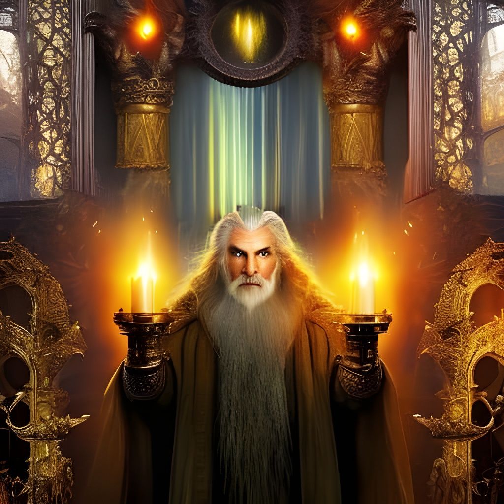 Eldritch King of Middle-Earth in Klimt Style