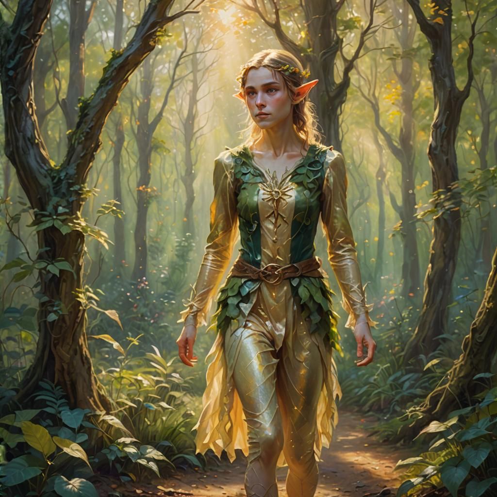 Impressionistic Elf Creature