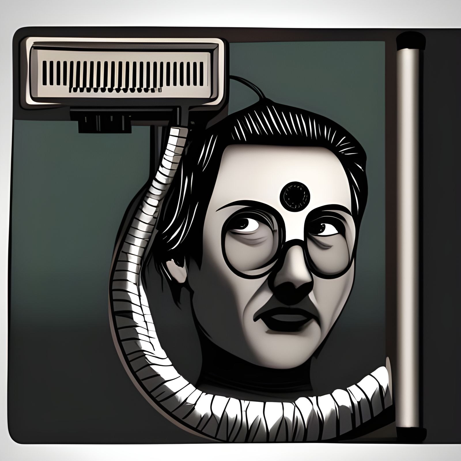 Backrooms Entity in VHS Analog Horror Style