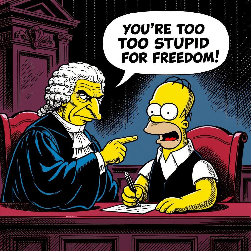 Homer Simpson Sentenced to Prison by Stern Judge